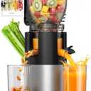Juicer Machines, 5.8" Large Feed Chute Slow Masticating Cold Press Juicer for Whole Fruits & Vegetables, Easy to Clean & High Juice Yield