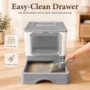 Covered Cat Litter Box with Lid for Small & Medium Cats