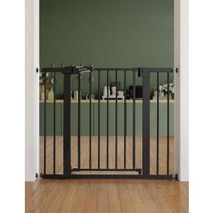 Babelio Baby Gate for Doorways and Stairs, 26-40" Auto Close Dog Gate, PressGuard C5, Easy-Install Pressure Mounted Satey Door, No Drilling Safety Gate for Child and Pets, Black