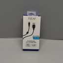 6 Foot Braided Nylon Micro Black Chrome USB Charge/Sync Cable