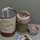 67oz Adults Thermo for Hot Food Kit 2L 9.06in 3 Layer Stainless Steel Vacuum Soup Food Thermo Hot Food Jar Bento Box for Men, Women, Suitable insulated Lunch Box for 12+ Camping, Office & Travel Use (green)