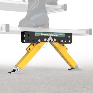 Upgraded RV Step Stabilizer kit for Travel Trailers/5th Wheels/Motorhomes, Reinforced Metal, RV Step Stabilization Kit, Foldable and Easy Installation (Yellow)