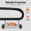 Outdoor Handrail for 1-2 Steps, 12" Length Wall Mount Stair Railing, 500LBS Strong U-Shaped Safety Grab Bar, Matte Black Metal