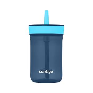 Contigo Kids Leighton Straw Tumbler with Spill-Proof Leak-Proof Lid, 14 Oz. (14oz (Pack of 1), Blueberry/Blue Raspberry)