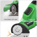 Cardboard Cutter, Rechargeable Cordless Electric Scissors, 4V Upgrade Motor Electric Box Cutter with 2 Blades, Safety Lock & LED Light, Powerful Cutting for Cardboard Box, Plastic, Leather