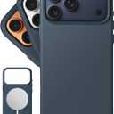 LONLI Classic 2.0 | Gold-Rated European Vele Leather Magnetic Case for iPhone 17 Pro  Upgraded Camera Control & AI Button  MagSafe Compatible  Classic Minimal Luxury  Azzurro Blue