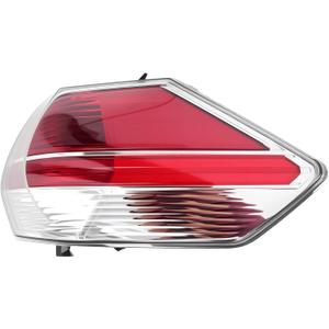 Right Outer Tail Lights Halogen Compatible with Rogue 2014-2016 | With bulb, Part number 265504BA0A NI2805102, Direct replacement for right outer tail light assembly