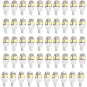 50x Super White T10 5050 5-SMD LED Interior Light bulbs W5W 192 194 158 168 2825