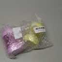 2 Pack Protein Powder Container to Go with Keychain & Keyring, Large Capacity, Clear, Leakproof, Ideal for workouts, fitness, or travel (Pink&Yellow)