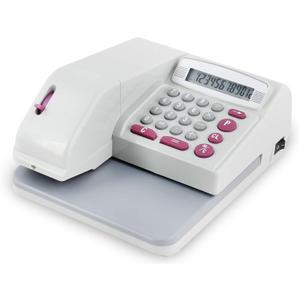UBICON Check Writer Machine with 12-Digit LCD Display, Secure Embossed Check Printing, 16 Currency Modes, Includes Extra Ink Cartridge & Refill Bottle, Amount Printer for Business & Office Use