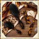 Meanplan Tortoise Shell Hair Comb Set Cellulose Acetate Paddle Detangler Brush Wide Tooth Comb Mini Tail Brushes Kit Grooming Tools for Women Men Thick Thin Curly Wavy Wet Dry Hair Gift