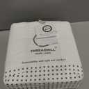 Threadmill Egyptian Cotton Sheets for King Size Bed | 100% Certified Egyptian Cotton King Bed Sheets Set | Snug Fit Elastic Deep Pocket King Sheets Soft, Breathable All Season Solid Sateen | White