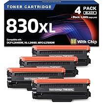 v4ink Compatible TN830XL Toner Cartridge Ink for Brother HLL2460DW Printer Replacement for TN830XL TN830 TN830 Toner Set for DCPL2640DW HLL2405W HLL2400D MFCL2820DW HLL2480DW Printer (2 Black)