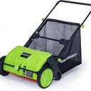 Pickup Pro 2 Leaf & Lawn Sweeper  Push Powered Garden Sweeper for Grass Clippings, Leaves & Debris  Manual Push Yard Sweeper with Height Adjustment & Large Collection Hopper