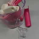 Paris Hilton 9-Piece Measuring Set, Durable Plastic Measuring Cups and Spoons With Funnel and Leveler, Dishwasher Safe, Pink