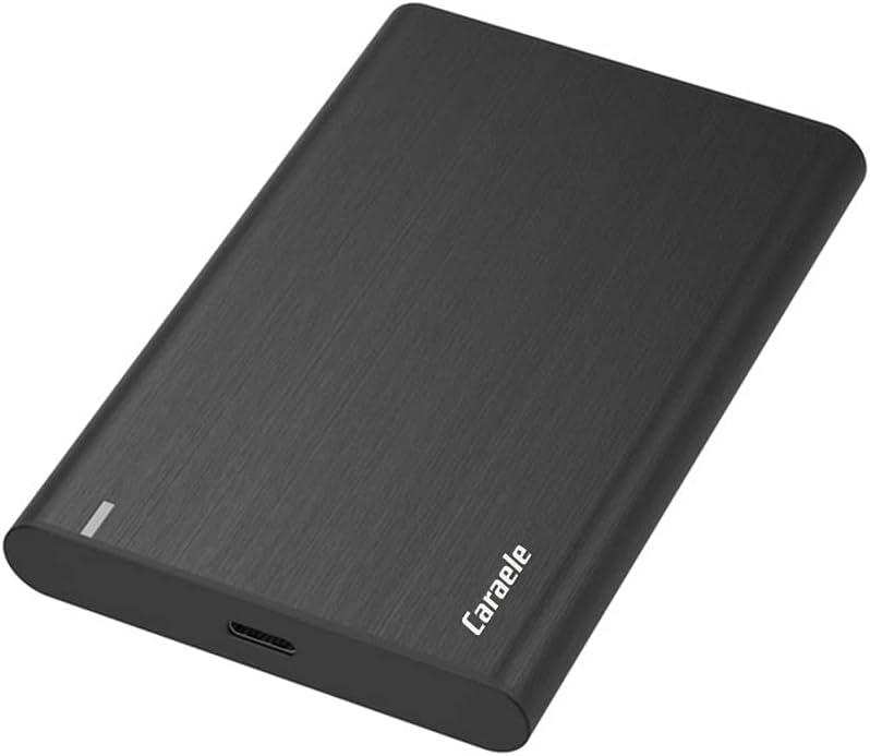 Caraele 750GB Portable External Hard Drive USB-C USB 3.1 Mobile Ultrafast HDD Storage for PC, Mac, Desktop, Laptop, MacBook, Chromebook, Xbox One, Xbox 360, PS4 (Black)