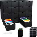 4 Sets Trading Card Storage Boxes, Includes 16-750 CT Boxes & 64 Dividers, 12000+ Trading Cards Organizer for Collectible Card Games, Sports Cards, TCG, with Labels & Pen