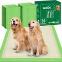 MIZOK Dog Pee Pads 36x36in Dog Pads XXL with Bamboo Odor Eliminating 11 Cups Super Absorbent 6-Layer Leak-Proof Puppy Pads with Adhesive Stickers, Disposable (30 Counts)