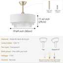 20" Gold Fandelier Ceiling Fans with Lights, Crystal Boho Chandelier Ceiling Fan with Light Remote Control, 6-Speed for Bedroom, Living Room, Nursery