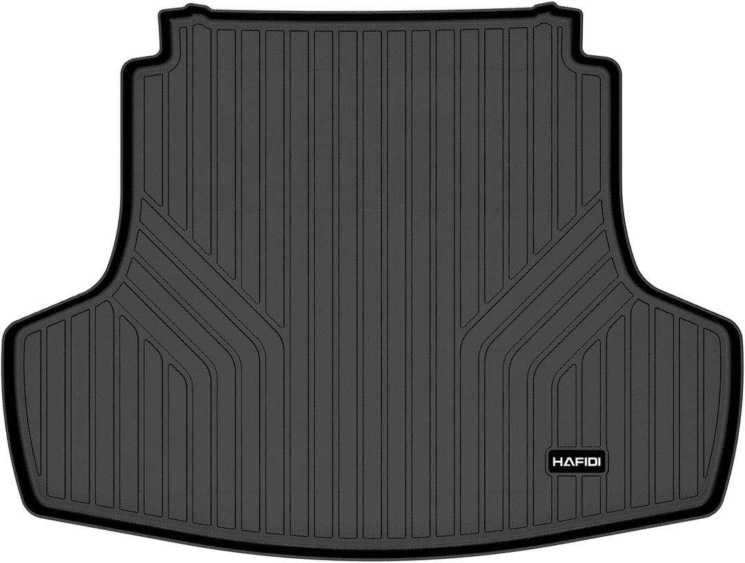 HAFIDI Cargo Liner Fit for 2021-2024 2025 Kia K5 & 2020-2024 2025 Hyundai Sonata & Sonata Hybrid All Weather TPE Automotive Trunk Mat Custom Accessories - Black