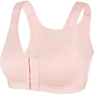 No Underwire Smooth Bras for Women Daily Bra(Dark Pink,36C)