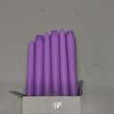 12-Pack Taper Candles (10-Inch) Dripless & Smokeless Long Burning (8 Hours) Unscented Hand Poured Wax Candlesticks for Weddings, Dinner Parties, & Home Decor (Purple)
