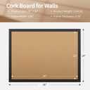 ORIENTOOLS Cork Boards for Walls, 24" x 36" Cork Board for Office, Bulletin Board with Frame, Hanging Pin Board, Wooden Frame Vision Board Cork Notice Board, Corkboard for Office, Home, School