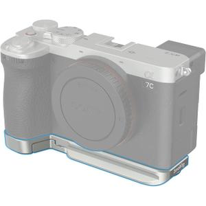 SmallRig Base Plate for Sony A7C II/A7CR, Bottom Mount Plate (Silver) with Built-in Quick-Release Plate for Arca, QD Socket, Strap Slot, 1/4"-20 and 3/8"-16 Threaded Hole - 4439