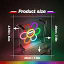 Goneons Flower Neon Sign Dimmable Multicolor Flowers Neon Lightbox for Desk, Double-Layer Smiling Face Flower LED Light up Signs for Table Bedroom Living Room Office Party Bar Restaurant Wall Decor