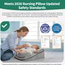 Rootling Baby Feeding Pillow, Anti Overflow Feeding Pillow for Reducing Spit-Up, Safety Nursing Pillow, Baby Lounger Reflux Wedge Breastfeeding, Removable top and Bottom