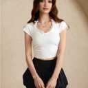 Women's Bubble Mini Skirt High Waisted Flared A Line Y2k Party Club Skirts (Black, M)