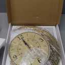 Decorative Wall Clocks with Pendulum,Silent Quality Quartz Movement Battery Operated,Vintage Wall Clock for Living Room,Kitchen,Home,Bathroom,Bedroom Wall Decor, 13x22inch,Retro Golden