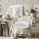 Eternal Beauty Set of 2 Sequin Pillow Cover Decorative Silver Pillow Covers for Couch Throw Pillows 20 X 20 Inches