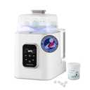 Baby Bottle Washer, Sterilizer & Dryer - All-in-One Pro Cleaning Machine with Fishbone Spray Arm, Self-Cleaning & AUTO Mode, Dual Water Inlet for Bottles, Breast Pump