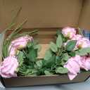 Thiccywoov 30 Pcs Rose Artificial Flowers in Bulk Lifelike Long Stem Silk Roses Bouquets Realistic Faux Flowers for Wedding Bridal Shower Home Decor Floral Arrangements Table Centerpiece(Pink)