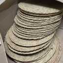 13 Inch Round Woven Placemats Set of 24, Boho Farmhouse Rustic Rattan Wicker Braided Chargers for Dining Table, Water Hyacinth Jute Place Mats for Dinner Plates, Outdoor Patio & Wedding Decor