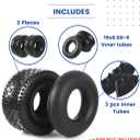 AR-PRO Combo Pack 15x6.00-6 Lawn Mower Tires (2 Tires+3 Tubes) - 4 Ply Replacement Tires and Tubes Heavy Duty for Lawn Garden Yard Tractors and ATVs