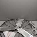 Comfort Zone Industrial Pedestal Fan, 30 inch, 3 Speed, High Velocity, Adjustable Height 56 to 76, Metal, Meets OSHA Standards, Airflow 36 ft/sec, Ideal for Garage, Workshop or Warehouse, CZHVP30