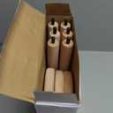 LemonRoad 6 Pcs Wooden Paper Towel Holder Countertop Kitchen Paper Towel Holder Stand with Non Slip Base Bathroom Towels Roll Stand Organizer Standing Papers Roll Holders for Kitchen Living Room