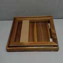 Natural Acacia Sliding Tray for Coffee Machine Kitchen Appliance slider Moving Caddy, appliance slider,appliance rolling stand air fryer rolling tray