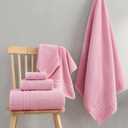 REDKISS Pink Towels Set 6 Piece Cotton Towel Sets with 2 Bath Towels, 2 Hand, 2 Washcloths, 650GSM Hotel Quality, Soft, Highly Absorbent Towels for Bathroom Gym, Ideal Everyday Use