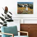 Countryside Girl Wall Art Girls Bedroom Wall Decor Abstract Colorful Wildflower Vintage French Country Landscape Canvas Prints Picture Nature Daisy Poppy Flower Poster Home Artwork Decoration 12x16"