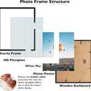 JCJMY 16x20 Picture Frame Set of 4 with 11x14 Mat, Display Photo 11x14 with Mat or 16 x 20 Without Mat, Wall Hanging Large 16 by 20 Poster Frame with Plexiglass, 4 Pack, Black