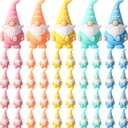 DoubleFill 50 Pcs Easter Mini Gnome Figures Tiny Gnomes Figurines Easter Egg Stuffers Gifts Little Statues to Hide and Seek Fairy Figurines for Hunt Party Gifts