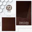 RUDONG M 72 Pack Chocolate Brown Satin Napkin, 17 x 17 Inch Square Cloth Napkins, Soft Fabric Napkin with Scalloped Edges, Reusable Washable Dinner Table Napkins for Wedding, Banquet, Party