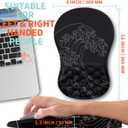 Ergonomic Mouse Pad Wrist Support with Memory Foam Massage Bulge, Carpal Tunnel Pain Relief Mousepad Wrist Rest for Mouse(12x8 inch,Sea Wave)