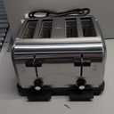 1800W Commercial Grade 4-Slice Pop Up Toaster -Stainless Steel 6-Browning Settings for Bread with Removable Crumb Tray for Bagel Bread English Muffins, Waffles (Commercial & Home Use)