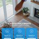 VONLUCE 42 Inch Ceiling Fan with Lights, Flush Mount Wood Ceiling Fan and Remote, 6-Speeds Quiet Reversible DC Motor, 3CCT, Natural Wood 3 Blades Outdoor Ceiling Fan for Patios Farmhouse, Black