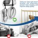 CPAP Wall Mount Shelf for AirSense 10/11 - Include Tube Cleaning Brush & Hooks, Prevents Hose tangling, CPAP Bracket that Clears Up Valuable Nightstand Space