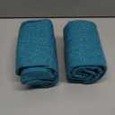 Kevin Textile Set of 2 Decorative Linen Pillowcases for Couch/Sofa/Bed/Car, Honey Yellow Striped Star Both Sides, 26x26-inch (66x66cm), Peacock Blue